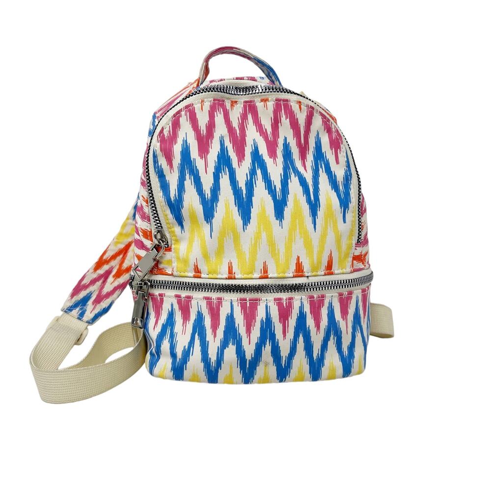 INC international Concepts Ikat Printed Mini Backpack Yellow Pink Blue Cream